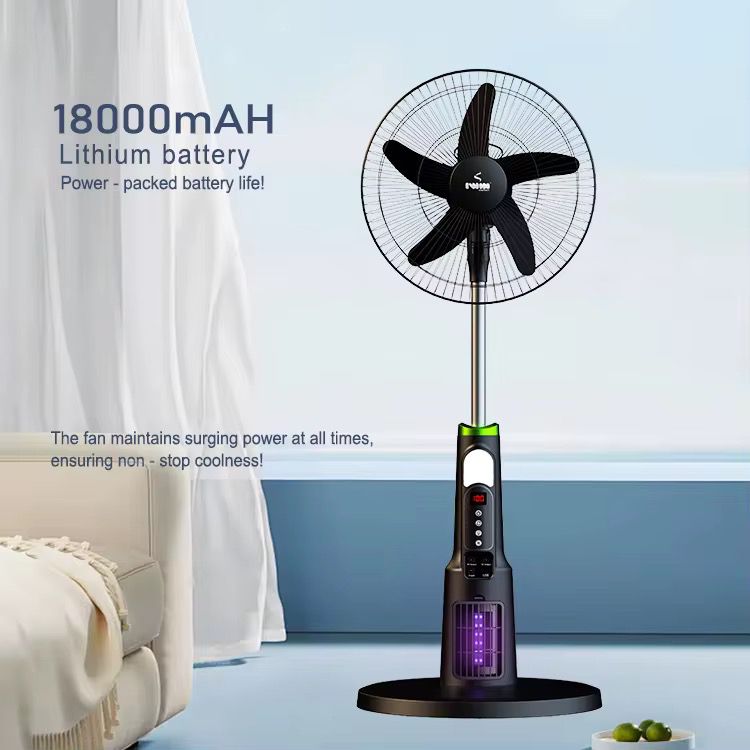 Ventilateur sur pied  18 pouces avec roulettes mobiles