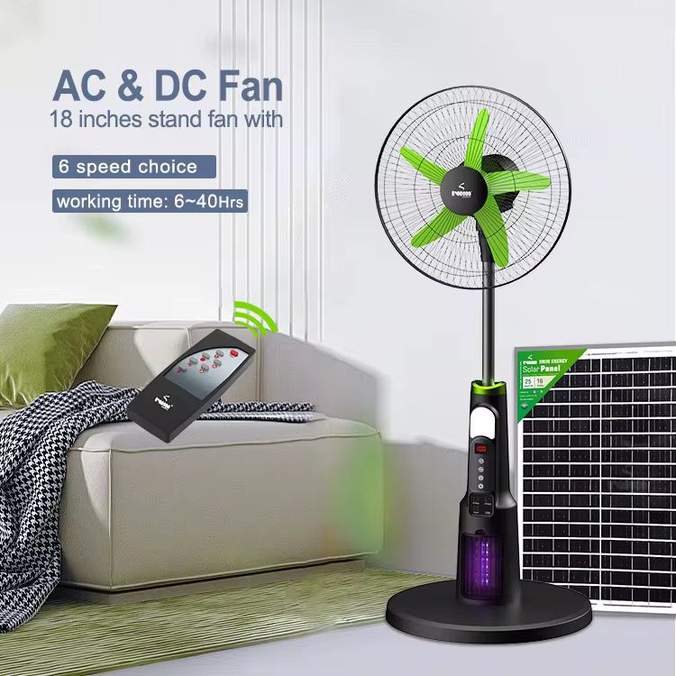 Ventilateur sur pied  18 pouces avec roulettes mobiles