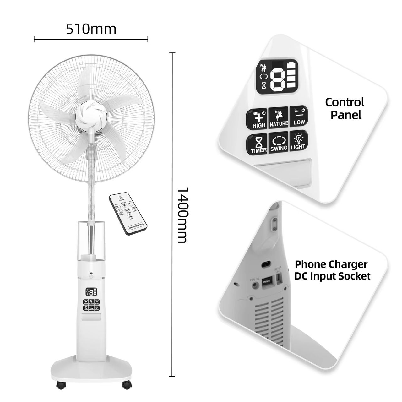 ventilateur brumisateur rechargeable