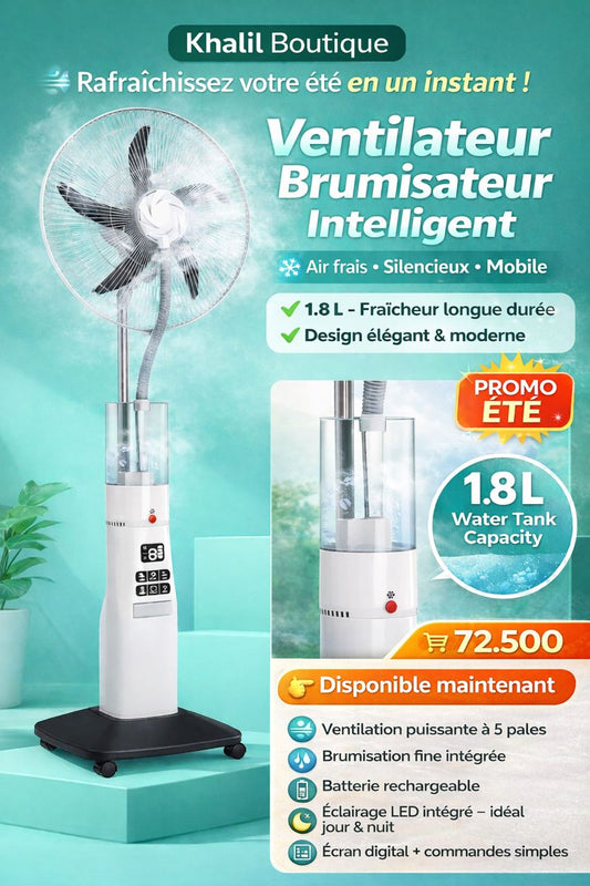 ventilateur brumisateur rechargeable